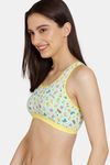 Zivame Girls Double Layered Non Wired Full Coverage Bralette - Looney Blue — thumbnail 3